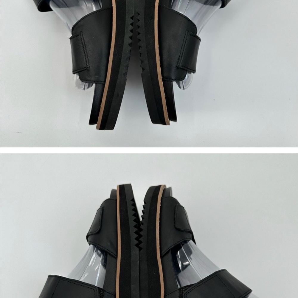 Eileen Fisher Black Leather Sandals Size 8